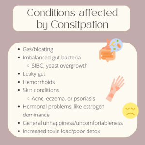 conditions affected by constipation